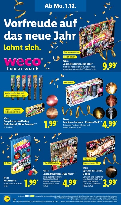 Lidl Feuerwerk Prospekt – Silvester 2025