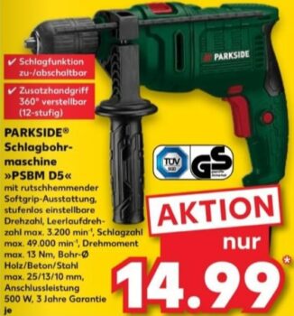 PARKSIDE Schlagbohrmaschine Kaufland Angebot ab 15.11.2024