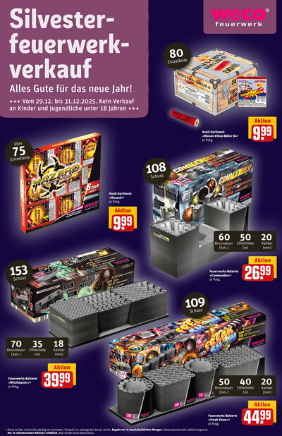 REWE Feuerwerk Silvester Prospekt 2025/2026