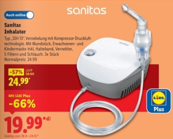 Sanitas Inhalator – Lidl Angebot ab 18.09.2025