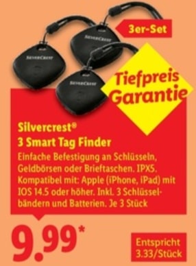 Silvercrest Smart-Tag Finder – Lidl Angebot ab 15.09.2025