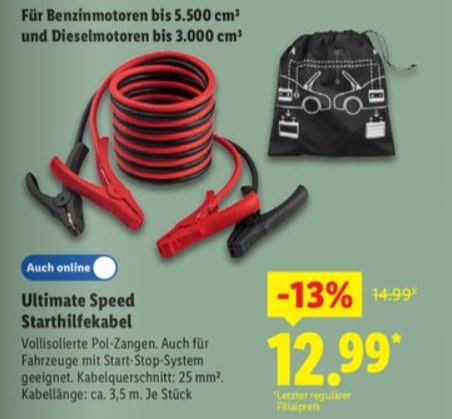 Starthilfekabel – Lidl Angebot ab 22.09.2025